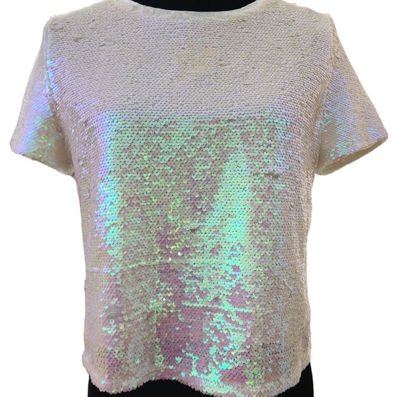 Luxury Evening Cocktail Party Beaded Sequins Runway Couture Top Blouse Jacket NW - Picture 5 of 16